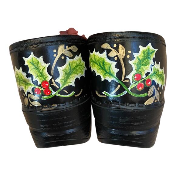 RARE 7/50 Carol Weber Hand-Painted Dansko Professional Holly Plaid Clogs EU 35 - Picture 15 of 16